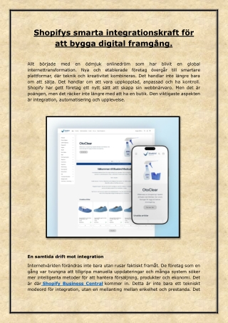 Shopifys smarta integrationskraft för att bygga digital framgång.