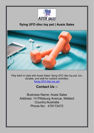 flying UFO disc toy pet | Ausie Sales
