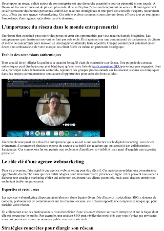 Construire un réseau solide autour de son entreprise grâce aux conseils d'agence