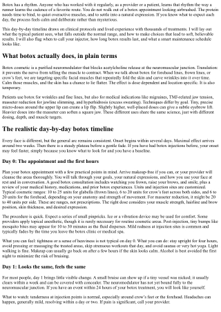 Botox Timeline: Day-by-Day Improvements to Expect