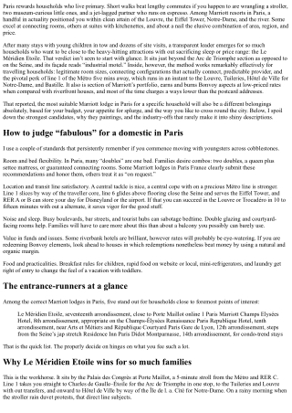 Best Marriott Hotel in Paris for Families Near Major Sights