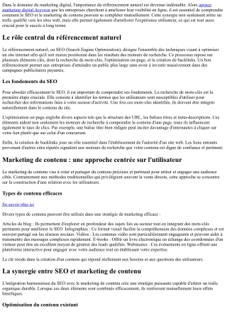 SEO et marketing de contenu : une alliance gagnante pour le référencement nature