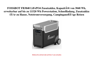 5411 FOSSiBOT FB3840 LiFePO4 Zusatzakku  KapazitÃƒÂ¤t von 3840 Wh  erweiterbar auf bis zu 11520 Wh Power