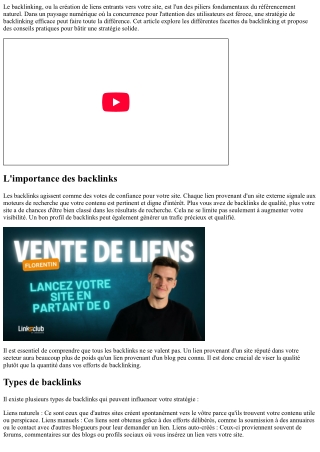 Backlinking : comment bâtir une stratégie solide ?