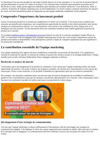 Réussir son lancement produit grâce à l'expertise de son équipe marketing