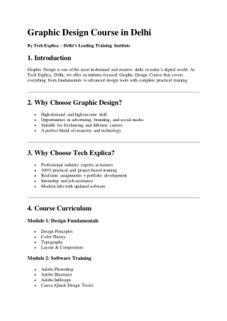 Graphic Design Course in Delhi