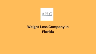 Weight Loss Company in Florida