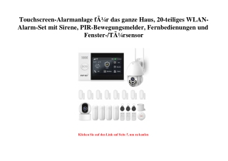 1912 Touchscreen-Alarmanlage fÃƒÂ¼r das ganze Haus  20-teiliges WLAN-Alarm-Set mit Sirene  PIR-Bewegungs