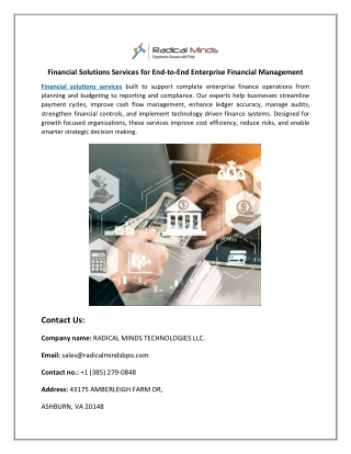 Comprehensive Financial Solutions Services for Growth and Stability