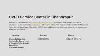 oppo service center in chandrapur