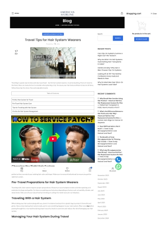 Travel Tips for Hair System Wearers