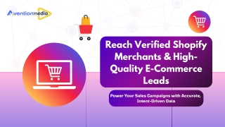 Shopify Users Email List for High-Intent E-Commerce Outreach