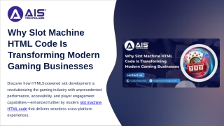 Why Slot Machine HTML Code Is Transforming Modern Gaming Businesses