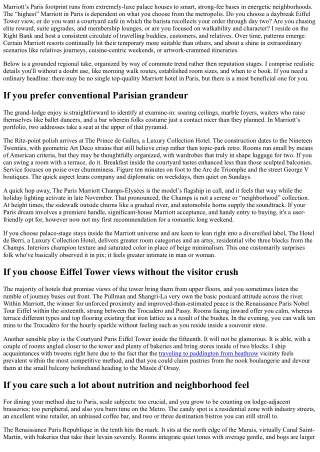 Which Is the Best Marriott in Paris? A Local’s Guide