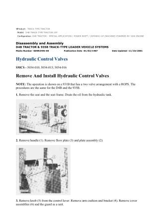 Caterpillar Cat D4B TRACK-TYPE TRACTOR (Prefix 2XF) Service Repair Manual Instant Download
