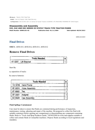Caterpillar Cat D4C III TRACK-TYPE TRACTOR (Prefix 4LS) Service Repair Manual Instant Download