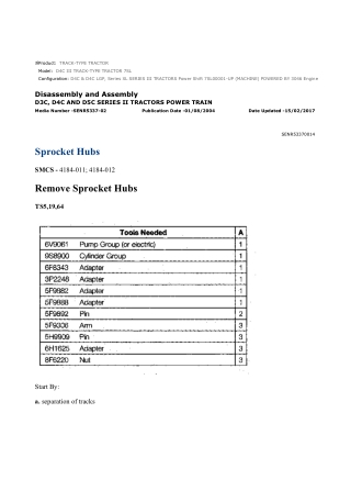 Caterpillar Cat D4C III TRACK-TYPE TRACTOR (Prefix 7SL) Service Repair Manual Instant Download