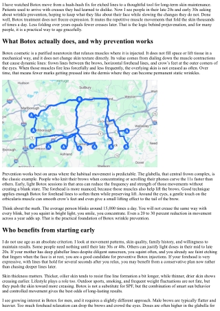 Botox for Wrinkle Prevention: Start Early, Age Gracefully