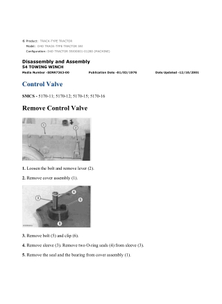 Caterpillar Cat D4D TRACK-TYPE TRACTOR (Prefix 59J) Service Repair Manual Instant Download (59J00001-01280)