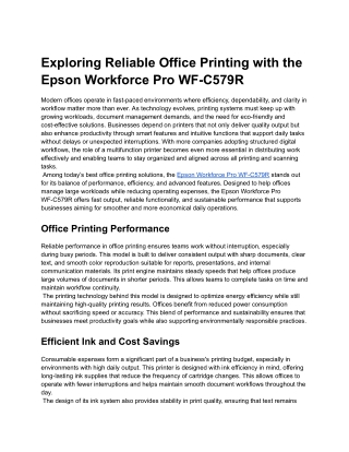 Epson Workforce Pro WF-C579R