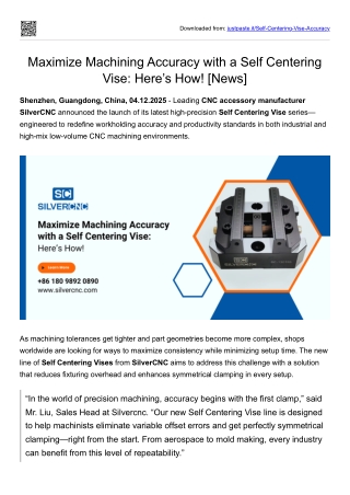 Maximize Machining Accuracy with a Self Centering Vise: Here’s How!