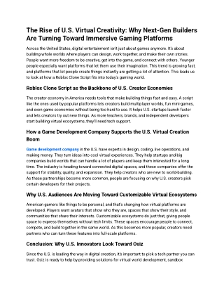 The Rise of U.S. Virtual Creativity_ Why Next-Gen Builders Are Turning Toward Immersive Gaming Platforms