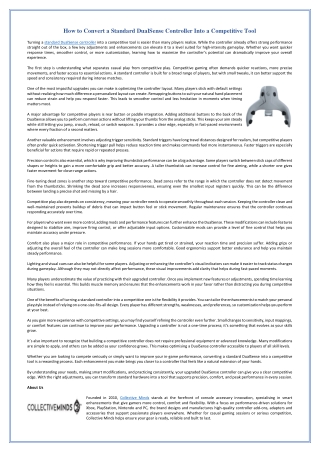 How to Convert a Standard DualSense Controller Into a Competitive Tool
