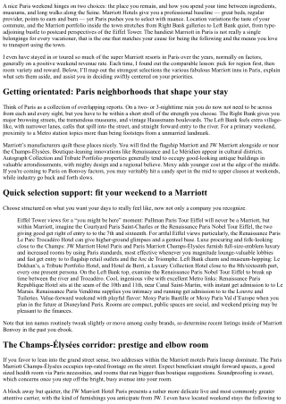 How to Choose the Best Marriott Hotel in Paris for a Weekend Break