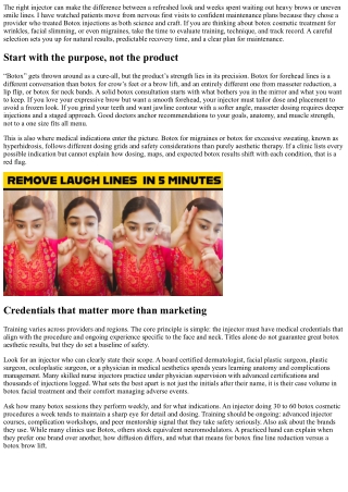 How to Choose a Botox Doctor: Credentials, Reviews, and Results