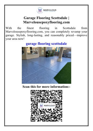 Garage Flooring Scottsdale  Marvelousepoxyflooring.com