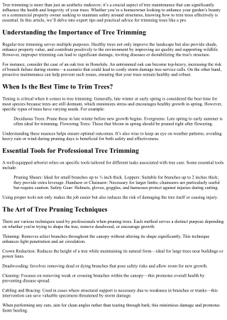 Trim Trees Like a Pro – Tips from Local Experts!