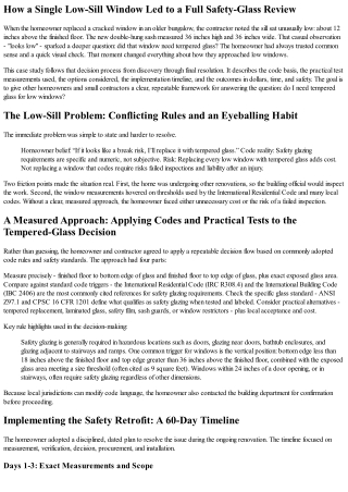 When a 36-Inch Double-Hung Window Forced a Homeowner to Rethink “Eyeballing” Saf