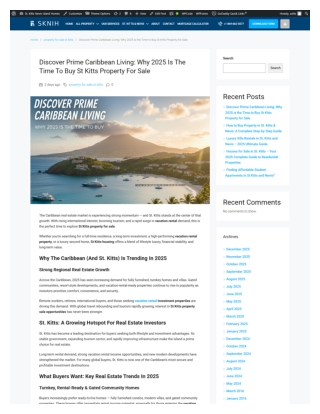 Discover Prime Caribbean Living — Why 2025 Is the Moment to Invest in St. Kitts Property