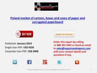 Elaborate Overview on Poland market of cartons, boxes and ca