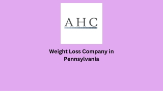 Weight Loss Company in Pennsylvania