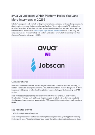 avua vs Jobscan: Which Platform Helps You Land More Interviews in 2026