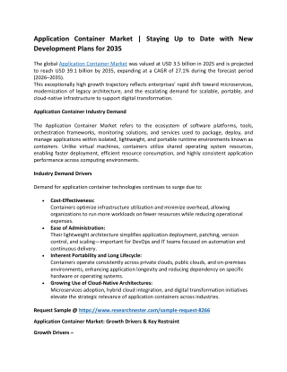Application Container Market Size & Share Report, 2035