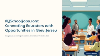 NJSchoolJobs.com – Your Gateway to Education Careers in New Jersey