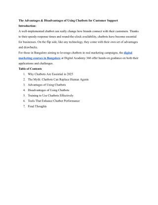 The Advantages & Disadvantages of Using Chatbots for Customer Support (1)
