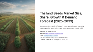 Thailand Seeds Market Size, Share, Trends and Forecast 2025–2033