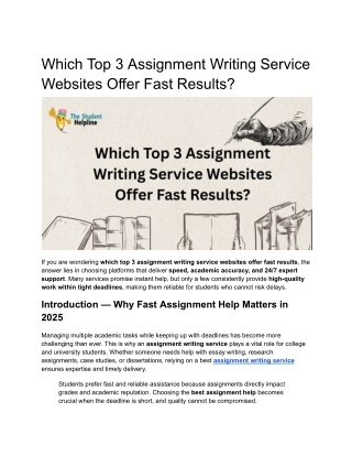 Which Top 3 Assignment Writing Service Websites Offer Fast Results (1)