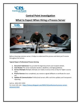 Experienced Legal Process Server in Wisconsin