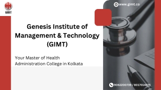 Your Master of Health Administration College in Kolkata  GIMT