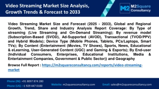 Video Streaming Market Size Analysis, Growth Trends & Forecast to 2033