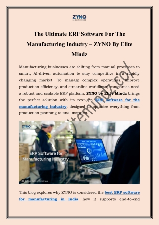 Best Procurement Management Software In 2025 | ZYNO By Elite Mindz