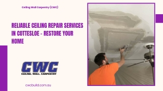 Reliable Ceiling Repair Services in Cottesloe – Restore Your Home
