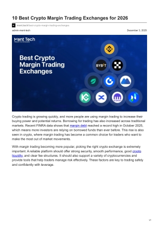 ment.tech-10 Best Crypto Margin Trading Exchanges for 2026