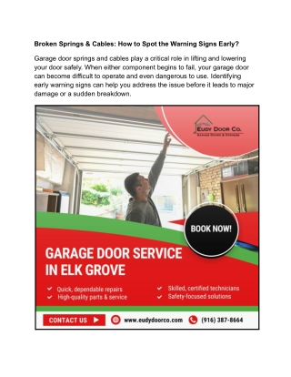 Broken Springs & Cables_ How to Spot the Warning Signs Early_