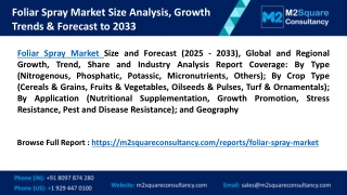 Foliar Spray Market