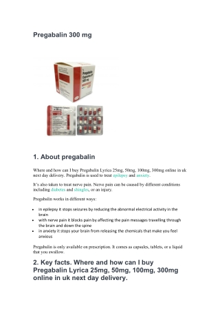 Pregabalin 300 mg